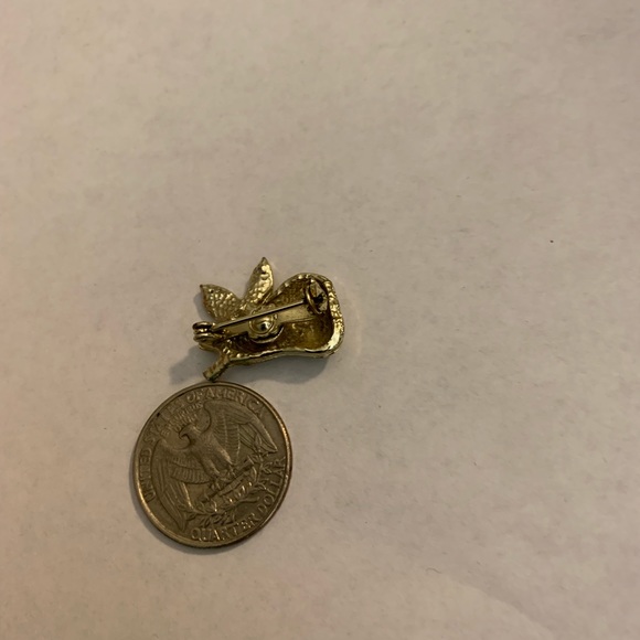 Vintage silver pair brooch - Picture 2 of 3